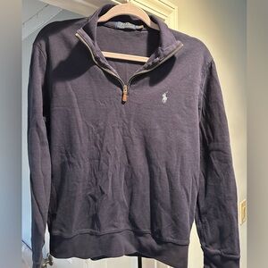 Ralph Lauren Men's Dark Blue Zip-Up Sweater